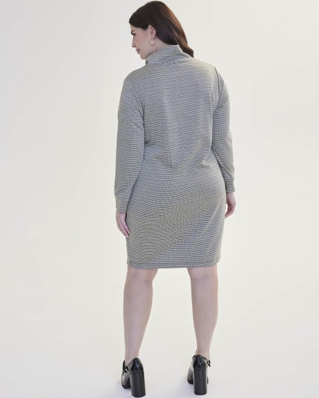 Plaid Knit Long-Sleeve Dress - Addition Elle