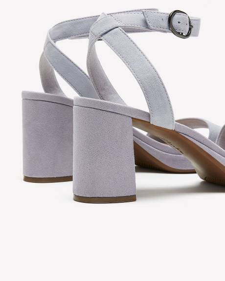 Wide Width, Block Heel Sandal with Buckle Closure - Clarks