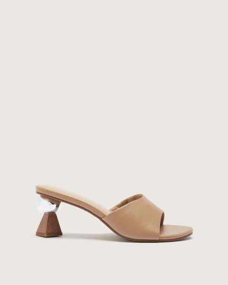 Extra Wide Width, Geometric Heel One-Band Slide