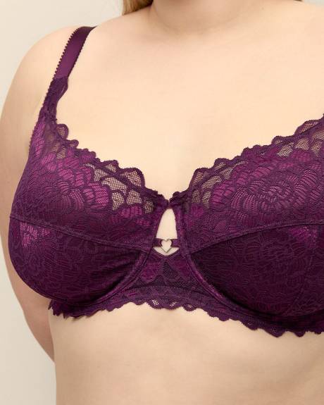 Soutien-gorge en dentelle à deux tons, avec armatures - Déesse Collection