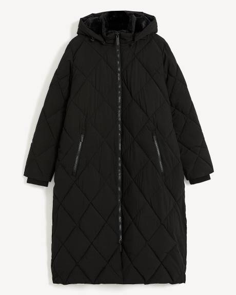 Responsible, Long Black Puffer Winter Coat