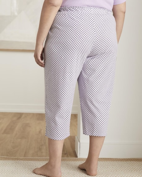 Jersey Capri Pyjama Pant with Stripes - tiVOGLIO