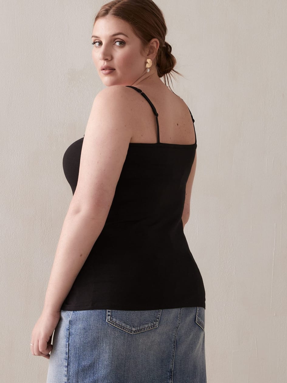 Camisole ajustée en coton à bretelles ajustables