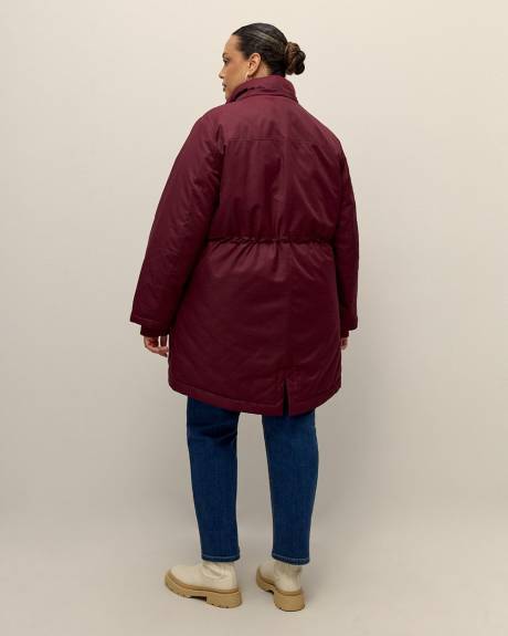 Lined Parka Jacket with Removable Hood