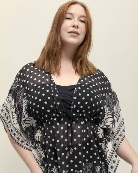 Black Printed Caftan - Bleu by Rod Beattie
