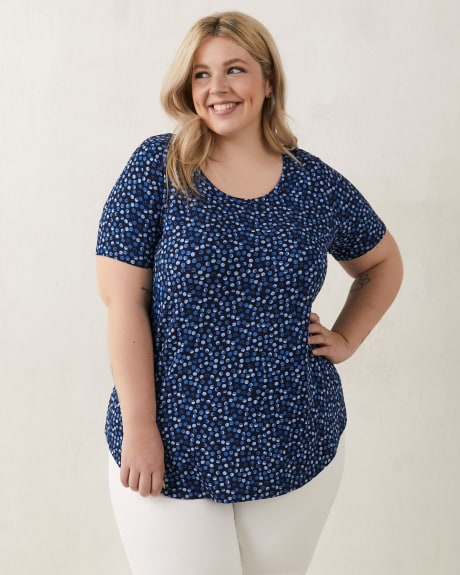 Modern Fit Short Sleeve Scoop Neck Tee, Printed - In Every Story