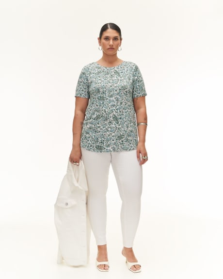Responsible, Printed Modern-Fit Crew Neck Tee - Addition Elle