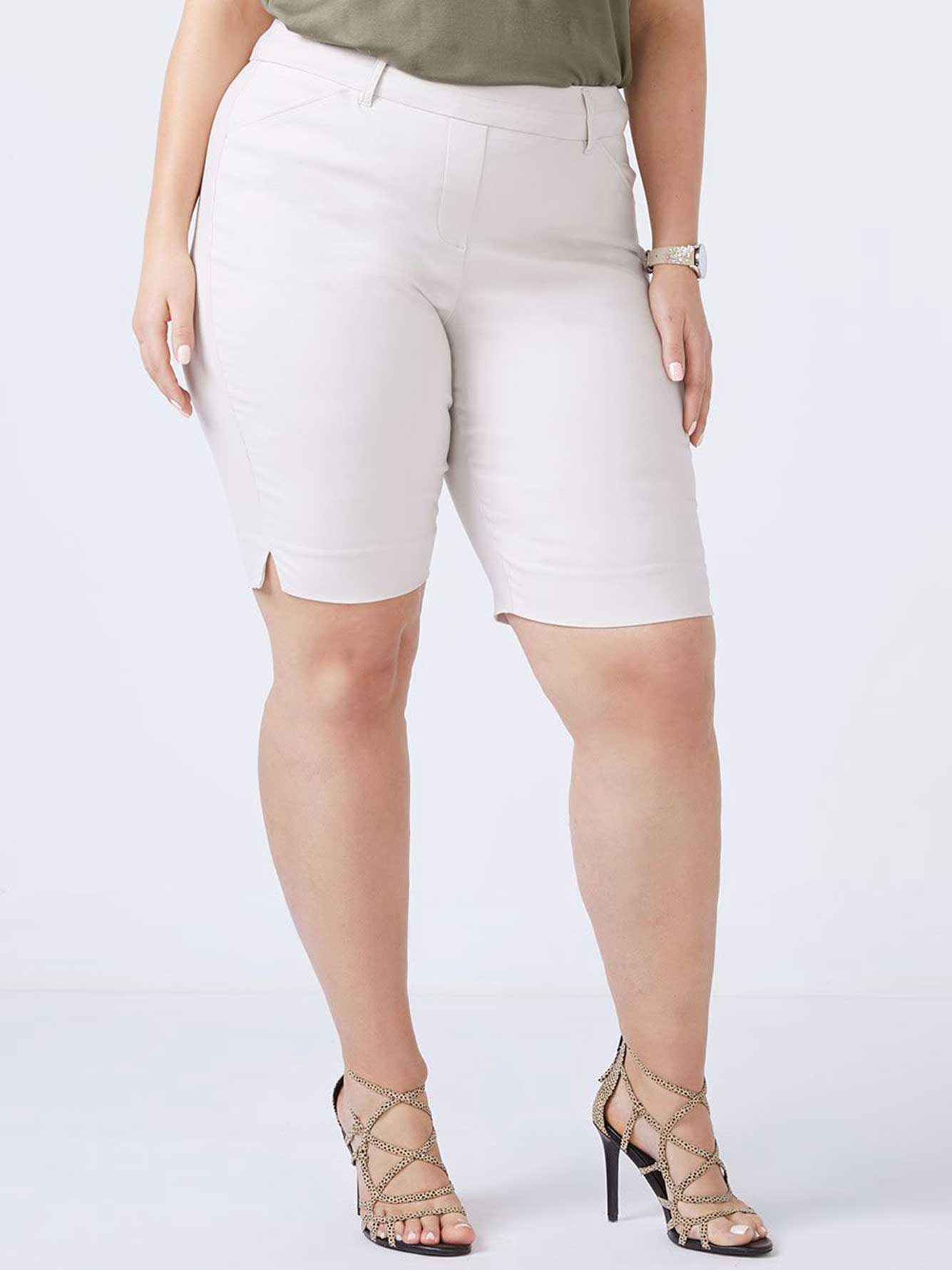 Petite bermuda shorts Rated 5 out of 5 by Sandy from Petite Bermuda Shorts My only issue with these shorts is the length. The picture shows a few inches above the knee, but the short (for petite .