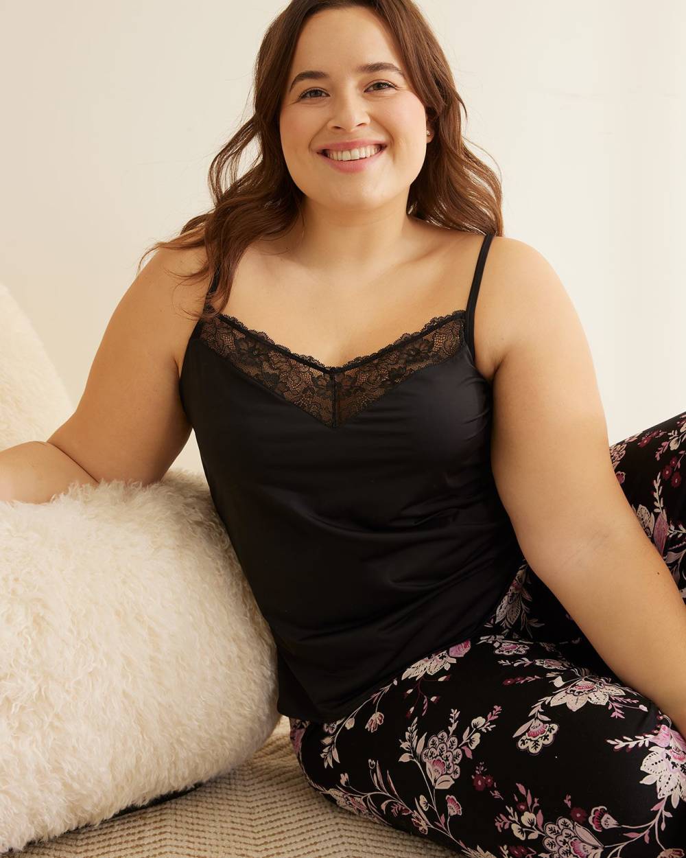 Plus size black shop lace cami