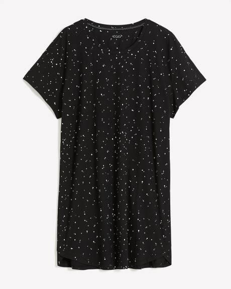 Chemise de nuit à pois avec manches courtes - ti Voglio