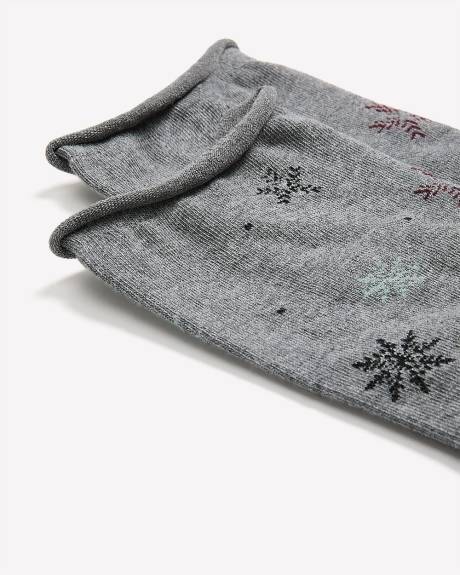 Snowflake Crew Socks