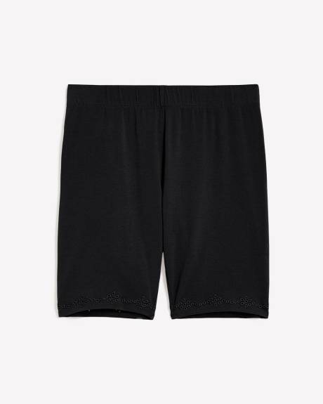 Bike Short Legging with Embroidered Hem - PENN. Essentials