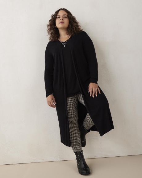 Maxi Open Cardigan with Long Sleeves