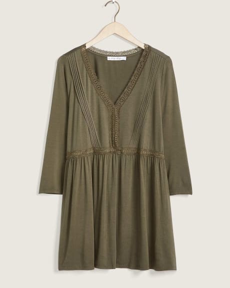 Solid Babydoll Tunic Top - In Every Story
