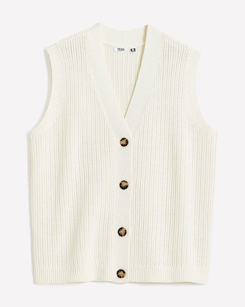Buttoned Down Cable Sweater Vest | Penningtons