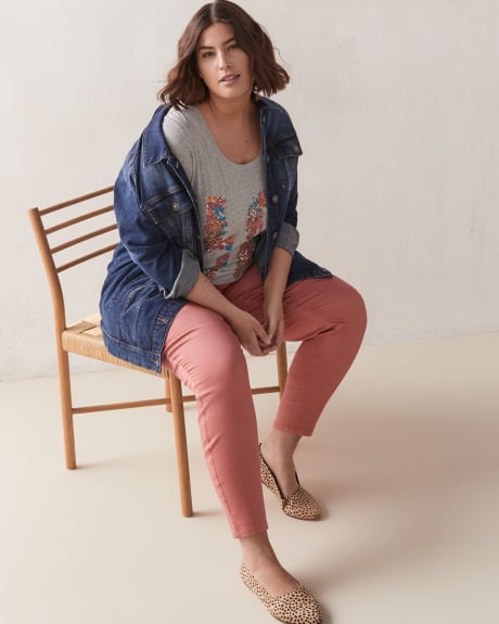 T-shirt coupe boyfriend à col rond - In Every Story