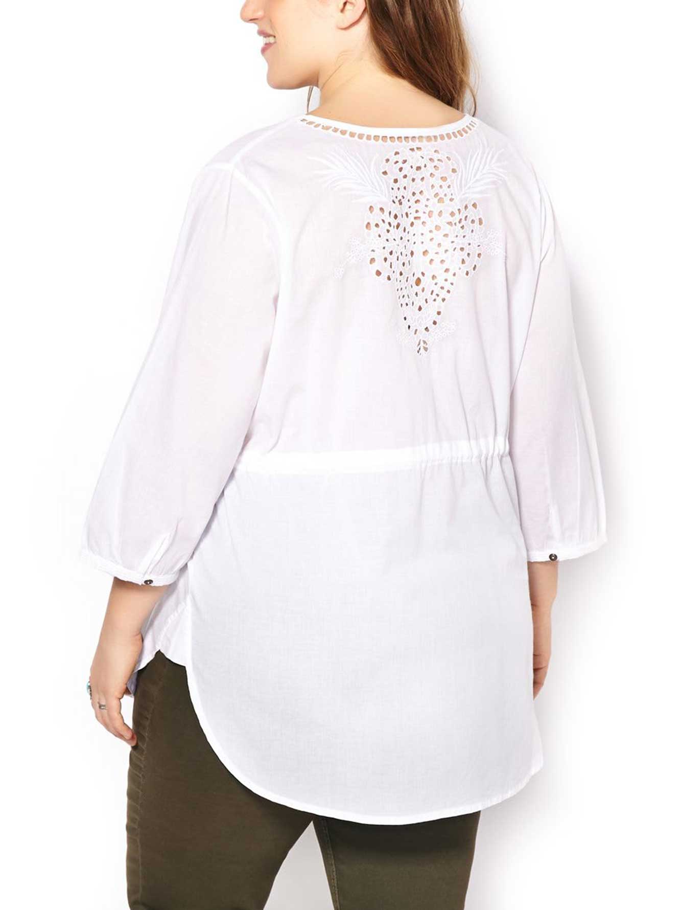 3 4 sleeve embroidered blouse penningtons 3 4 sleeve embroidered blouse penningtons