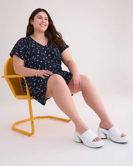 Romper with Short Flutter Sleeves