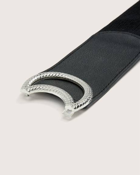Ceinture élastique avec boucle à double anneau