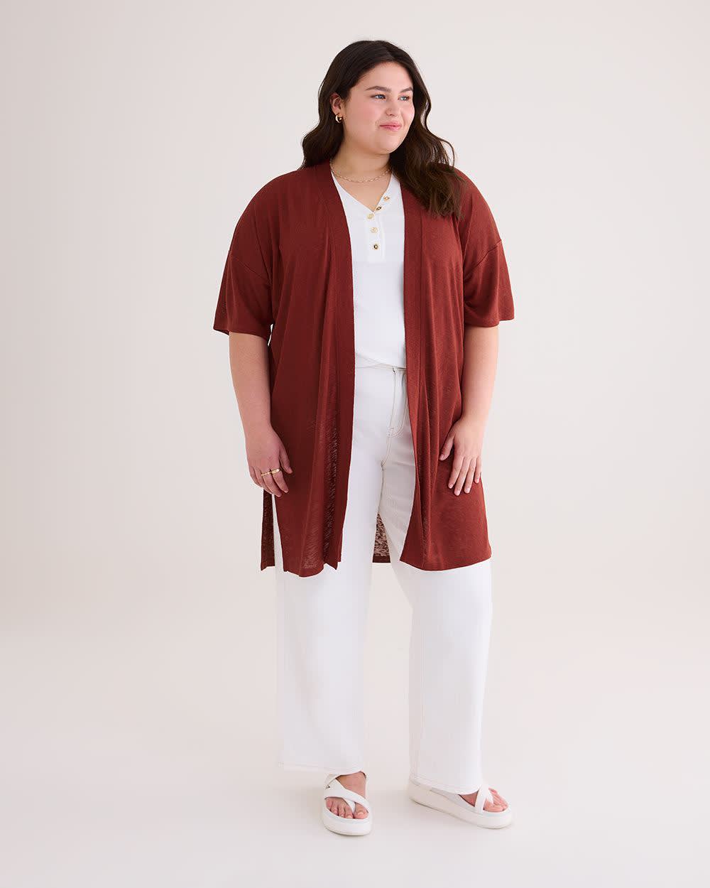 Long Cardigan with Kimono Sleeves Penningtons