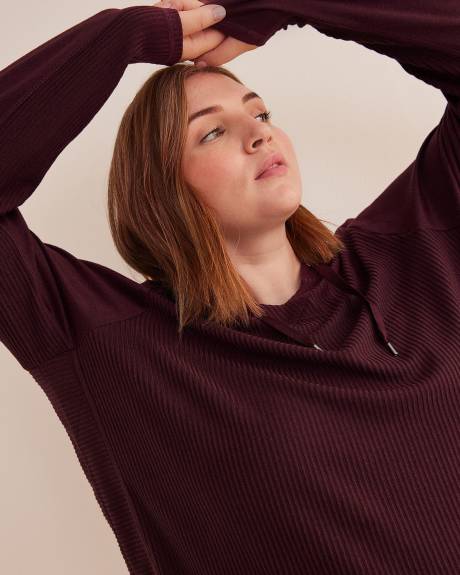 Haut en tricot côtelé avec capuche - Active Zone