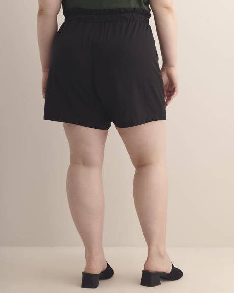 Linen Blend Pull-On Short