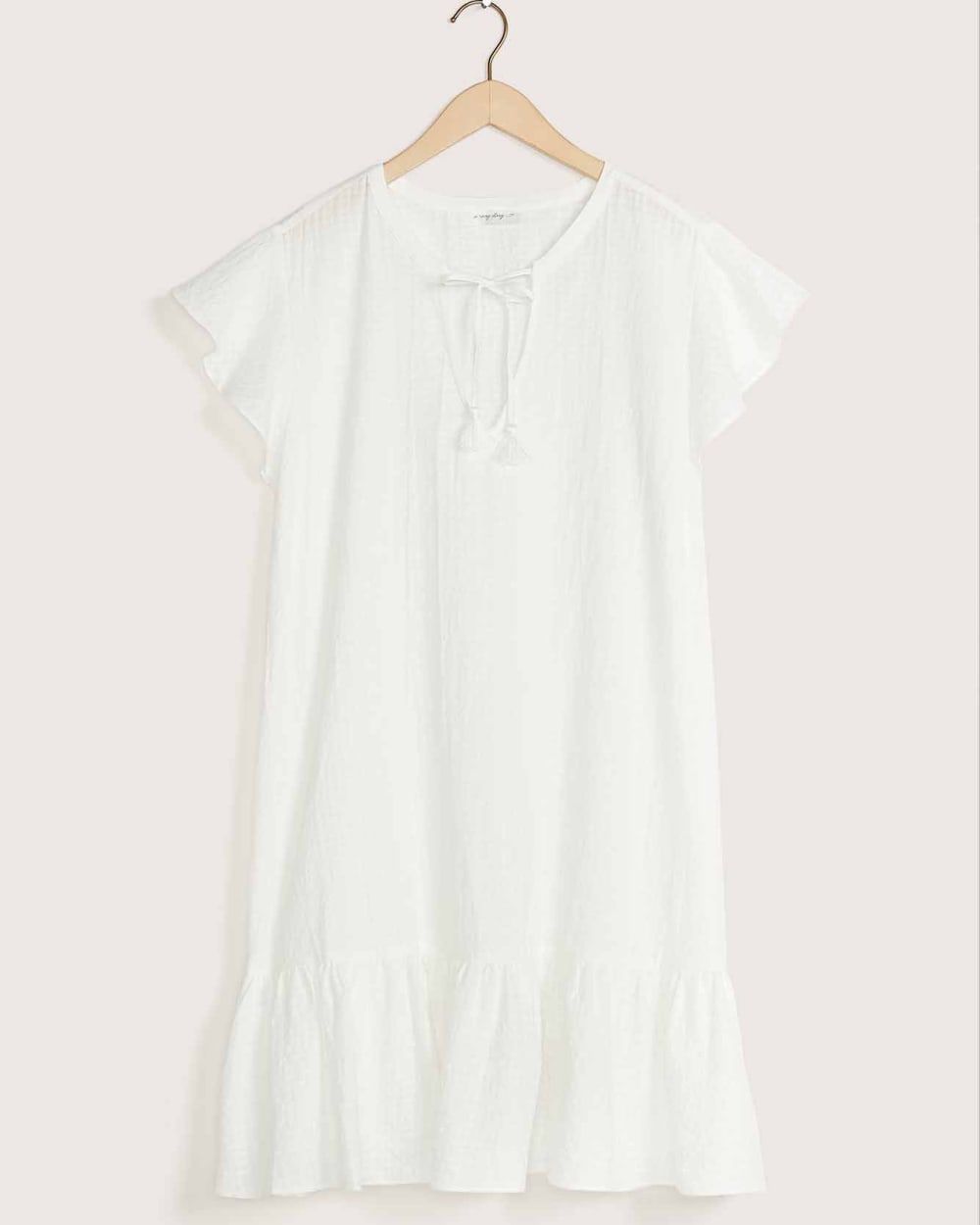 Beach CoverUp Dress With Flutter Sleeves In Every Story Penningtons