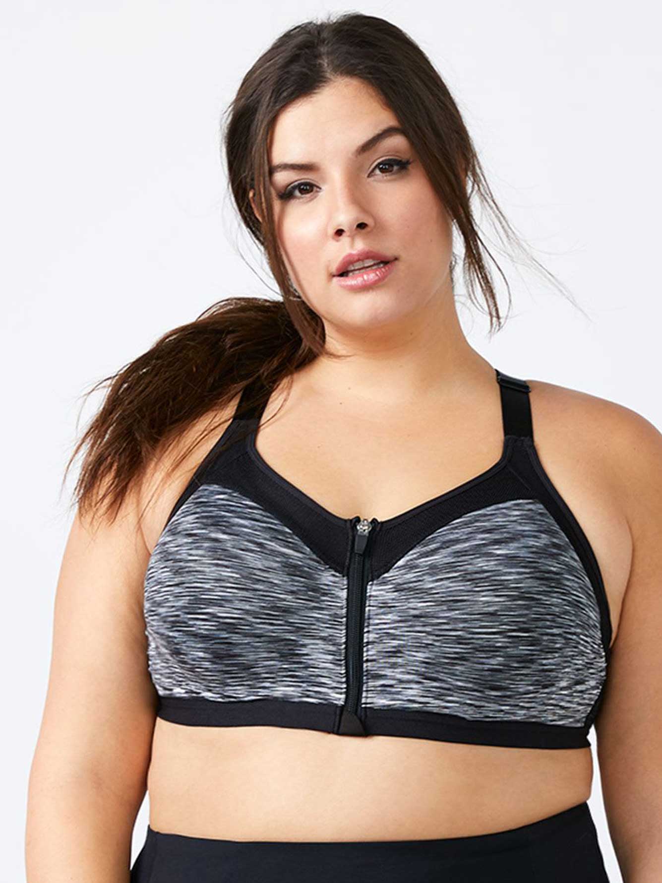 Plus Size Sports Bra With Zip Activezone Penningtons