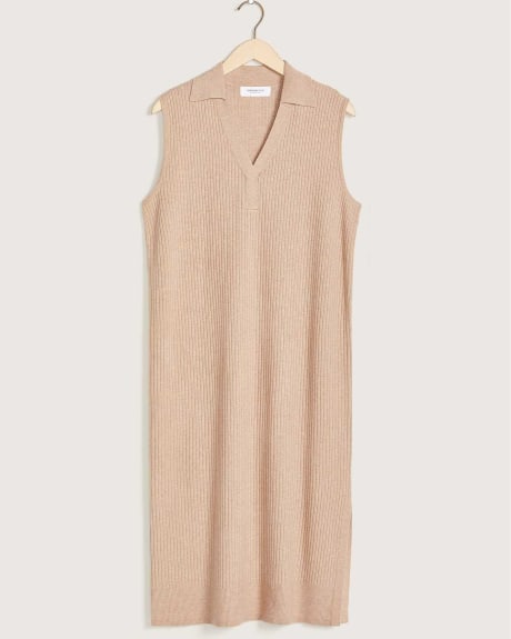 Sleeveless Dress With Polo Collar - Addition Elle
