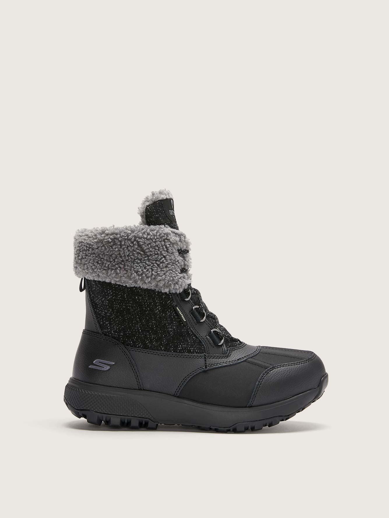 Wide Mid-Calf Boot with Faux Fur Lining 