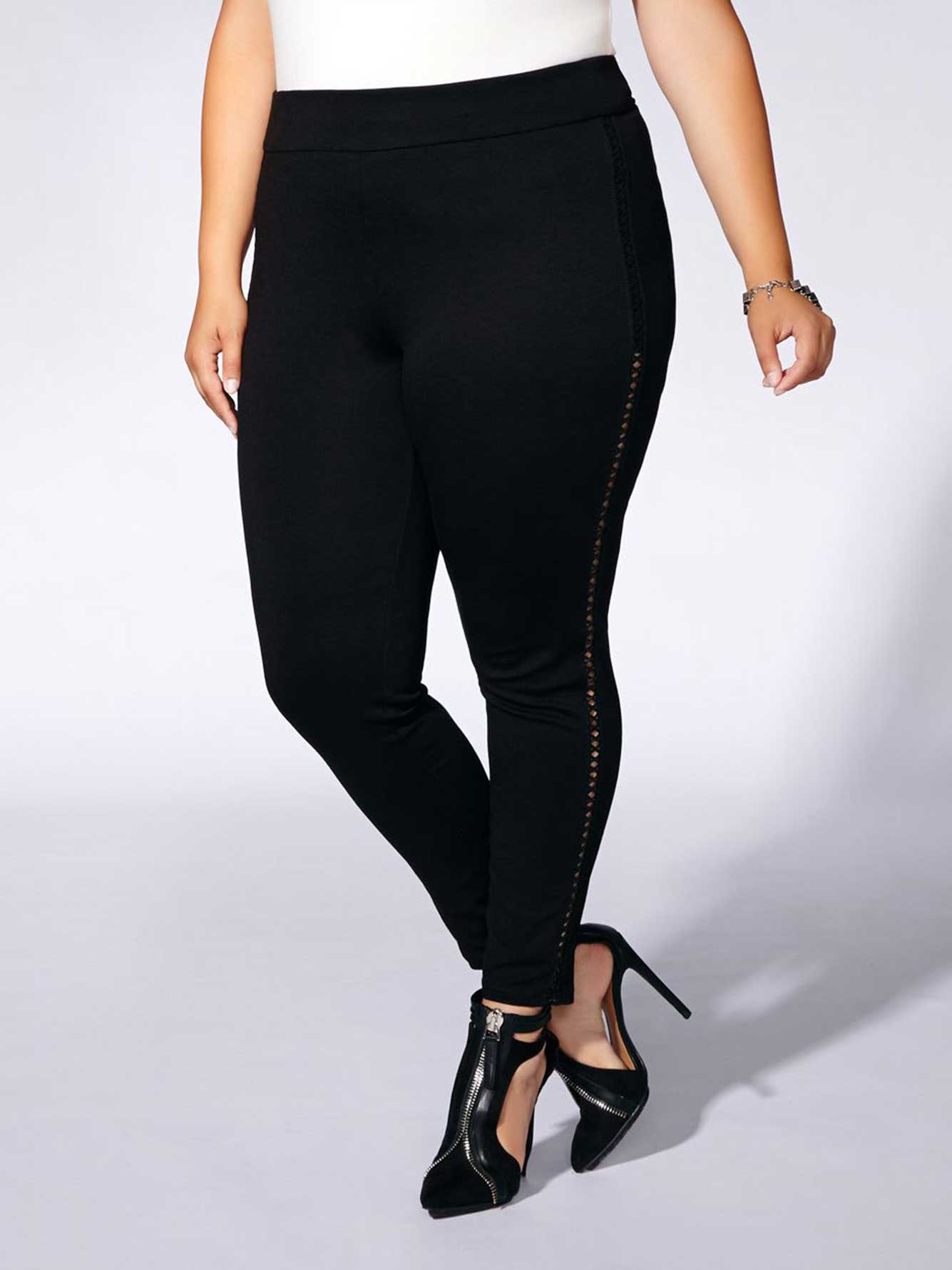Tess Holliday FauxLeather Trim Legging Penningtons