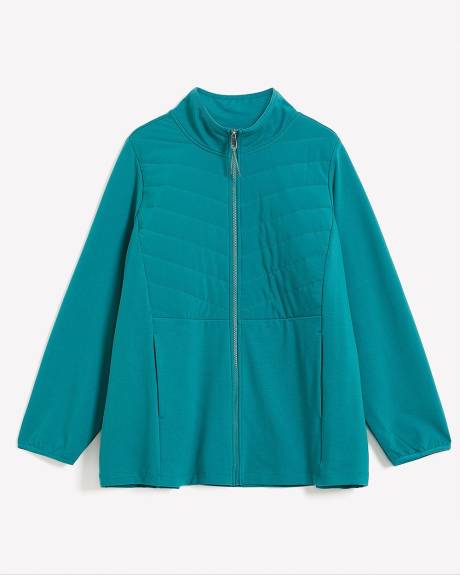 Manteau zippé en molleton avec devant matelassé - Active Zone