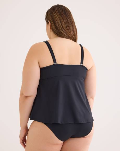 Black A-Line Tankini with Bow