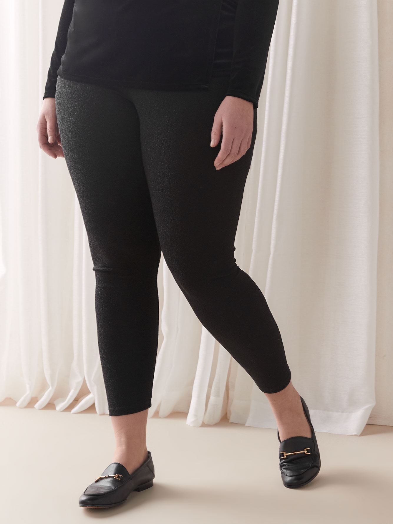 Black Shiny Legging Addition Elle Penningtons