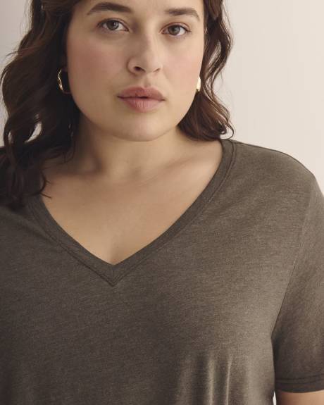 T-shirt col en V, coupe boyfriend - Essentiels PENN.