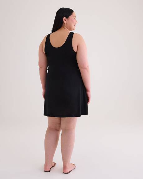Robe couvre-maillot à encolure réversible avec détail noué