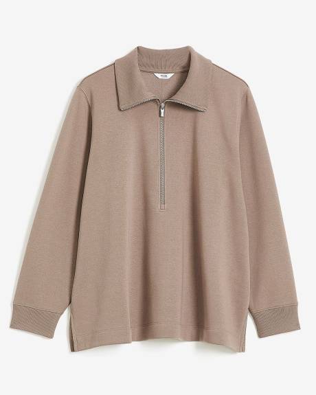 Mockneck Sweatshirt with Zipper