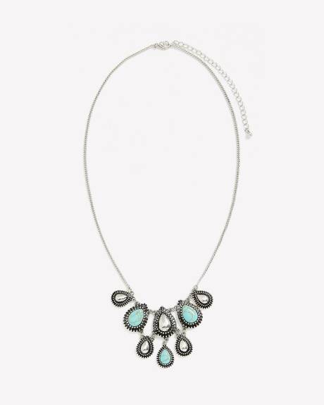 Collier court style western avec pierres