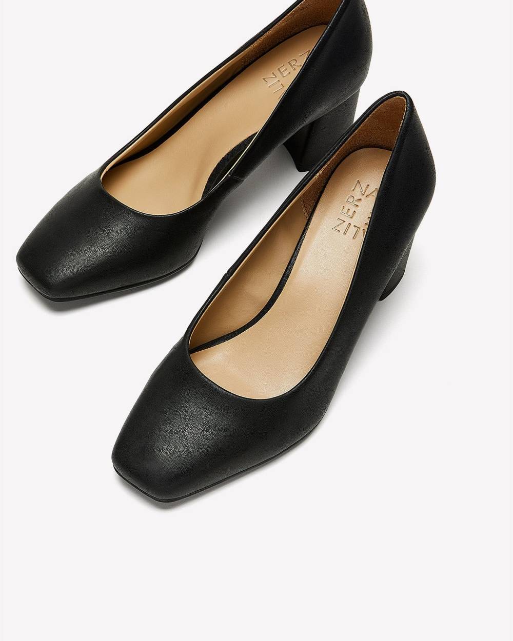 Wide Width, Warner Square Toe Pump with Block Heel Naturalizer