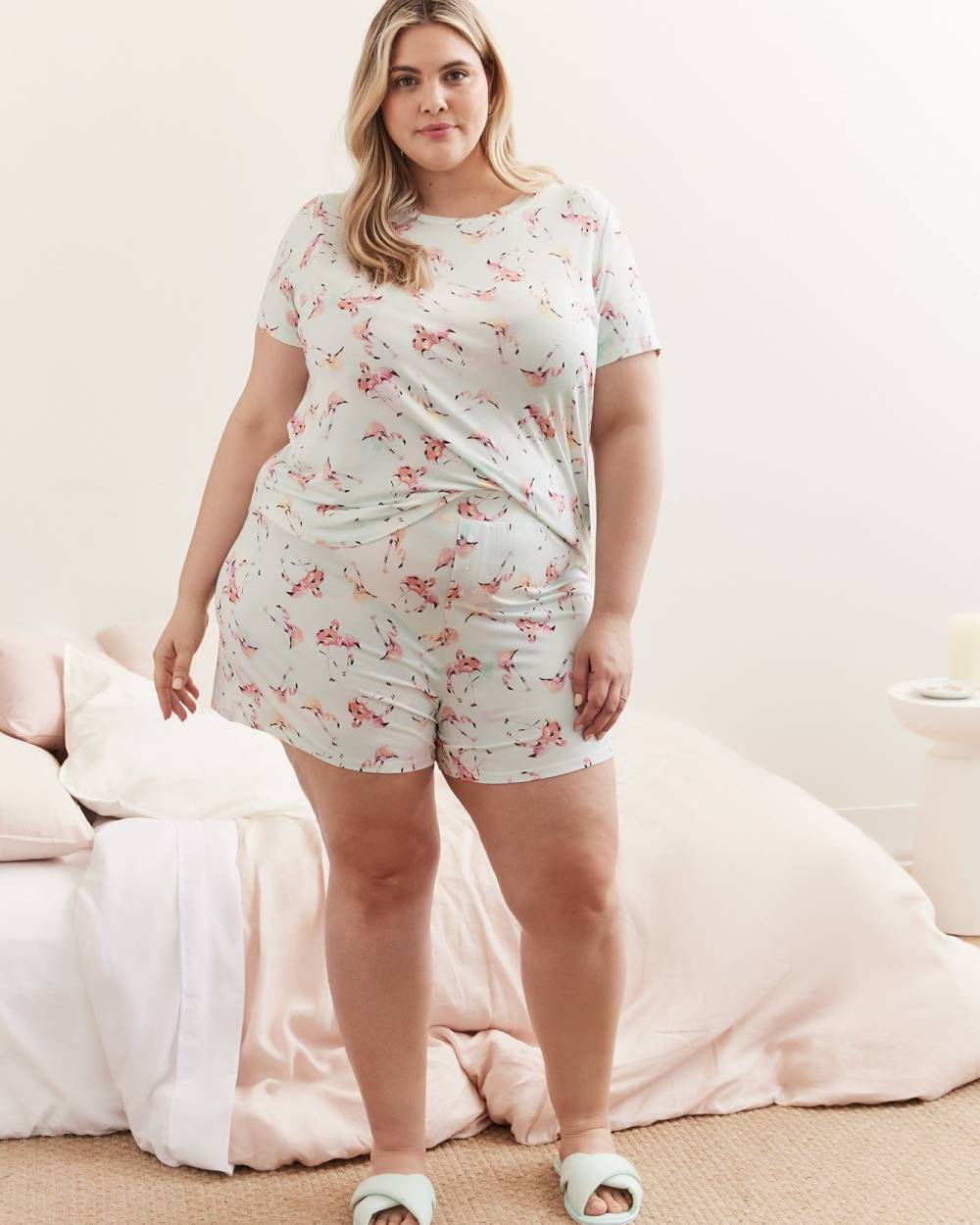 Responsible, Flamingo Knit Pyjama Short - ti VOGLIO