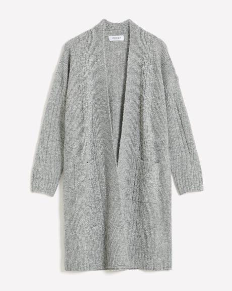 Cardigan côtelé aux genoux - Addition Elle