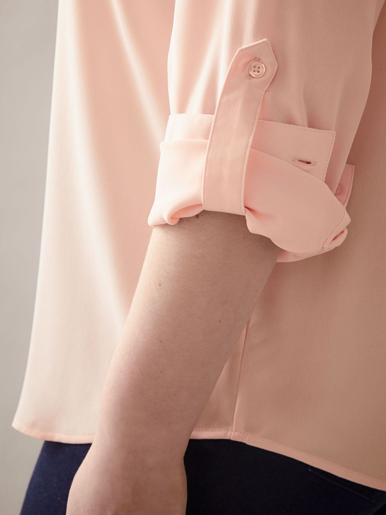 Long-Sleeve Button-Front Blouse - In Every Story