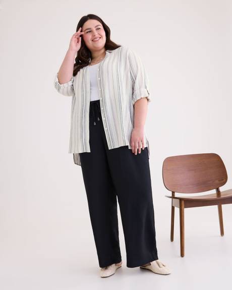 Wide-Leg Pant with Drawstring