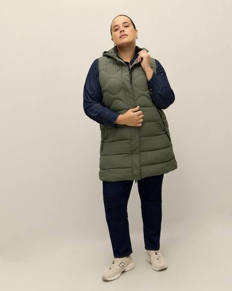 Responsible, Knee-Length Hooded Vest