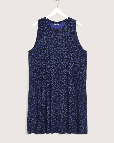 Robe évasée sans manches, tissu responsable