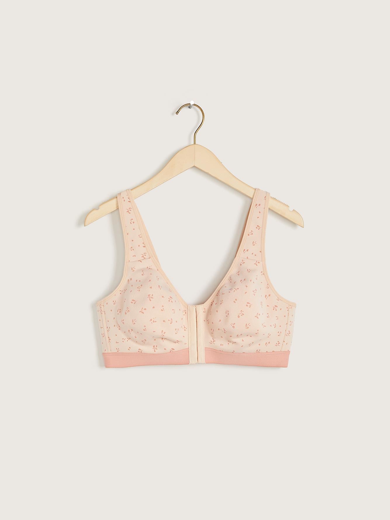 Wirefree Cotton Bra with Front Closure Penningtons