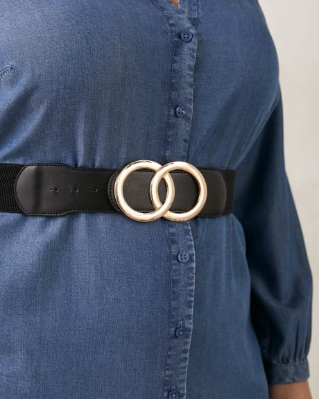 Ceinture élastique à boucle double