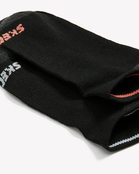 Low-Cut Black Non Terry Socks, Set of 10 - Skechers