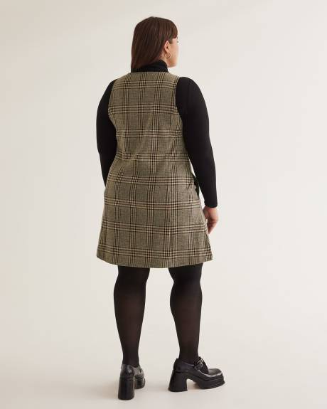 Sleeveless Plaid Knit Dress