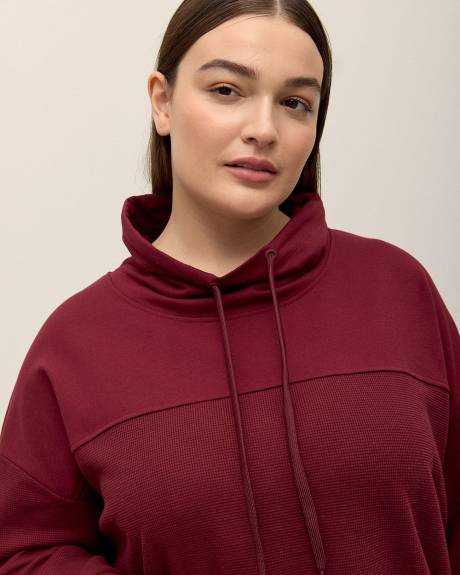 Pull en tricot gaufré avec col cheminée - Active Zone